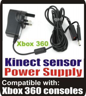 XBOX 360 KINECT Sensor Cable Power Supply AC Adapter Mains UK PLUG 