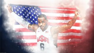 06 Dream Team   2012 USA The Olympic Champion LeBron James 43x24 