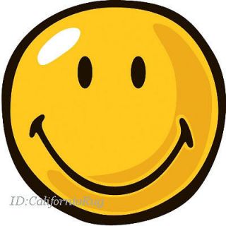 3x3 Round Rug Happy Face Smiley Face Yellow Fun Actual Size 39x39 
