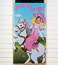   Pony PHOTO DOOR BANNER Party Game Decoration Western Birthday Booth