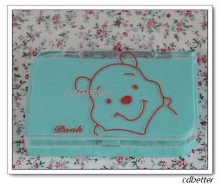 Girl Winnie the Pooh Bear Portable Plastic Contact Lens Case Box Set 4 