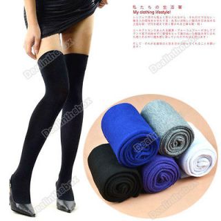New Fashion Girls Womens Over The Knee Socks Thigh High Thinner Cotton 