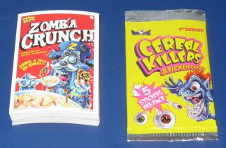 CEREAL KILLERS SERIES 1 STICKERS COMPLETE SET 1 55 NM/MT CONDITION w 