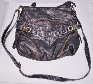 Bueno Black Distressed Look Ladies Handbag ( 13 x 10 )