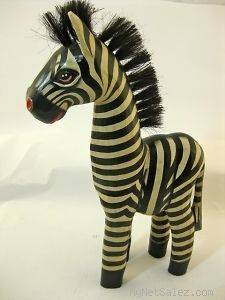 Zebra Wooden Figurine 17 inches Tall