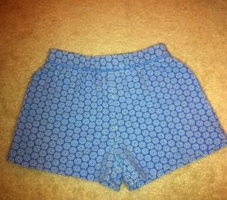 Lands End Blue Knit Shorts Toddler Girls 4T
