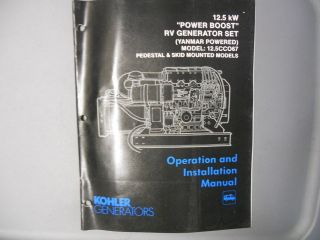 Kohler Generator Operation Installation Manual 12.5 Power Boost 