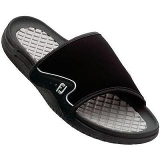   Mens FootJoy Newport Slide II Spikeless Golf Sandals   Black/Silver I