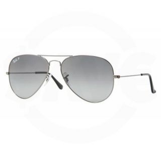   Ban 3025 004/78 Gunmetal Aviator Large Metal Polarized Sunglasses 55mm