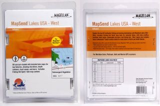   MapSend Lakes USA   WEST 980791 03 On SD card   Lake Maps on GPS