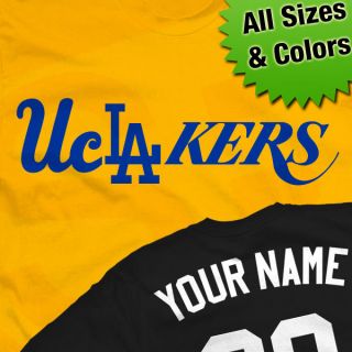Custom UCLA L.A. Lakers Dodgers Mashup Shirt All Colors