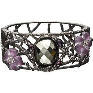 Alexis Bittar Allegory Gunmetal Pyrite Floral Bracelet *$395* Current 