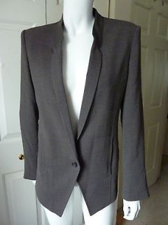 NWT Helmut Lang Gray Jacket with Leather detail Size10 $655