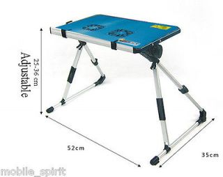 Portable Laptop Desk Table Stand Bed TV Tray Work Station w/ Dual 