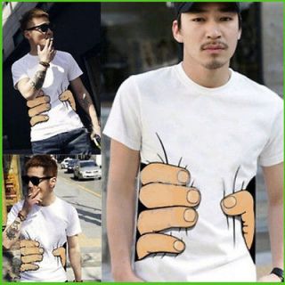 Funny Cool Men/Womens Unisex Cotton Party Big Hand Printed Short 