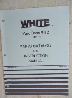 1978 White Yard Boss R 82 Manual Parts Catalog Power Riding Lawn Mower 