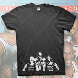  High Quality T Shirt   Magic Johnson Larry Bird Michael Jordan 1991