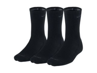 NEW Men Nike 3 pk Dri Fit Crew Socks Black or White Size L Shoe Size 