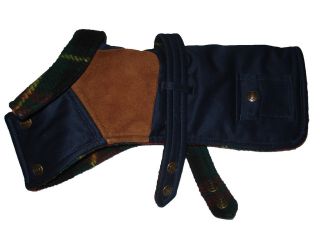 Polo Ralph Lauren Plaid Blue Dog Jacket Sweater Coat S