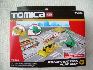 TOMY TOMICA Hypercity 70505 CONSTRUCTION PLAY MAP Bulldozer & Mini 