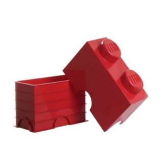 Lego Storage Brick 2 Knob Red Box Brand New Gift