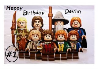 Lego Lord of the Rings Edible Cake/Cupcake/C​ookie Toppers