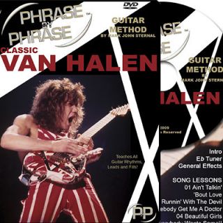 EDDIE VAN HALEN Wolfgang Guitar 5 Hour TAB Lesson DVD
