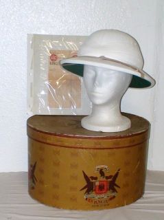 Vintage Pith Helmet 1936 United Africa Company White Safari Sun