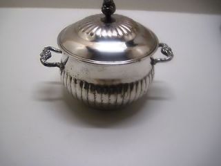 Leonard Covered Sugar Bowl with Handles & Lid Silverplate, Affordable 