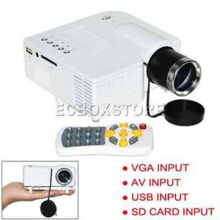 60 Portable Mini HD LED Projector Cinema Theater, PC&Laptop VGA/USB 