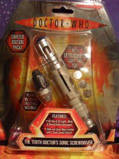 Doctor Who 10th Drs Sonic Screwdriver UV light End Of Time Ltd 