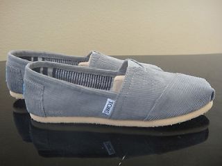 New Toms Womens Classics Grey Corduroy shoes in Multi size with 
