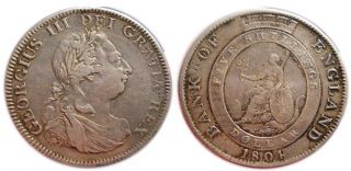   Rare Georgius III silver dollar G. B. 1804, on 8 spanish reales, Lima