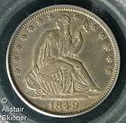 1867 PCGS AU 50 Seated Liberty Silver Dollar Rare Date