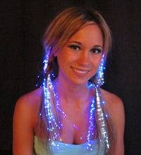 Glowbys Fiber Optic Extensions Hair Costume Light Wedding Coachella 