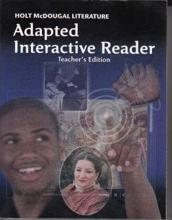 Holt McDougal Literature Adapted Interactive Reader TE level 6
