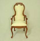 Dollhouse Miniature Bespaq Walnut French Country Chair
