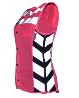 MISSING LINK Womens Mesh Expendable Hi Vis Pink Safety Vest MUWP NEW