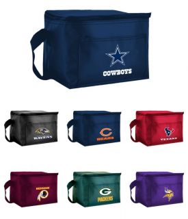 NFL Lunch Bag   Insulated Box Tote   6 Pack Cooler   Pick Your Team
