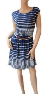 Zara Pull and Bear Striped Dress with Belt Sizes 10 12 medium large