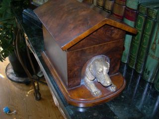 Maitland Smith Decorative Mahogany Dog House Lockable Storage Box