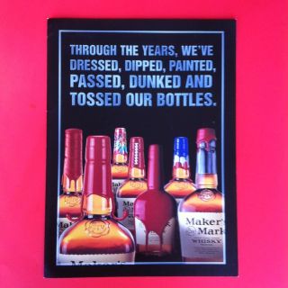 2004 Makers Mark Whisky Ad Magnet    Very Rare