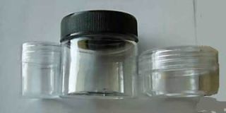 small Clear Plastic Jars Containers 1 oz screw different SAMPLES 