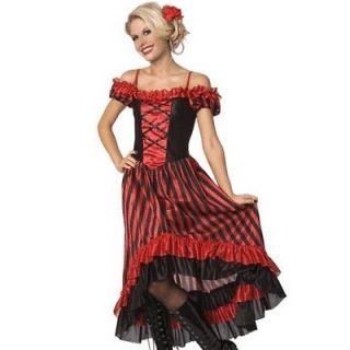 Saloon Girl Western Halloween Costume Adult 10 12 Medium Lady Woman