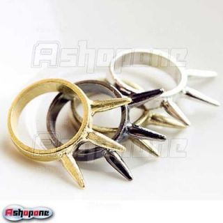 Hot Cool Vintage Gothic Punk Style Rivet Ring 4 Colors