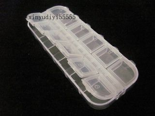 12Grid (1set) Transparent Storage Case Box Clear Beads Display 13X5X1 