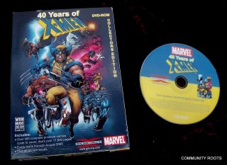 40 Years of X Men DVD ROM Collectors Edition Marvel Comics RARE 485 