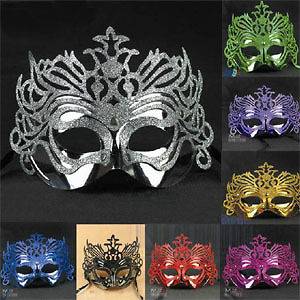 Venetian Party Masquerade Glitter Fancy Dress Mask 8Colours Ifn