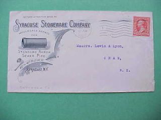   York Syracuse 1902 Stoneware Sewer Pipe Illustrated Advertising Cover