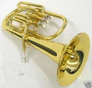 Brass Super Bb BARITONE TUBA PISTON HORN W/case